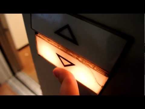 Original vintage OTIS traction elevator in Roskilde, Denmark