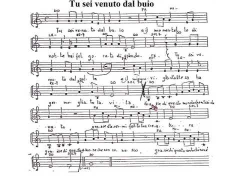 Tu sei venuto dal buio