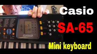 Video thumbnail for Unboxing Casio SA-65 mini music keyboard.  37 keys, 2 speakers, LCD. by Rich Davis