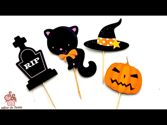 Vídeo relacionado con Decoración para Tartas de Halloween - Cupcake Toppers y Adornos para Fiesta de Halloween
