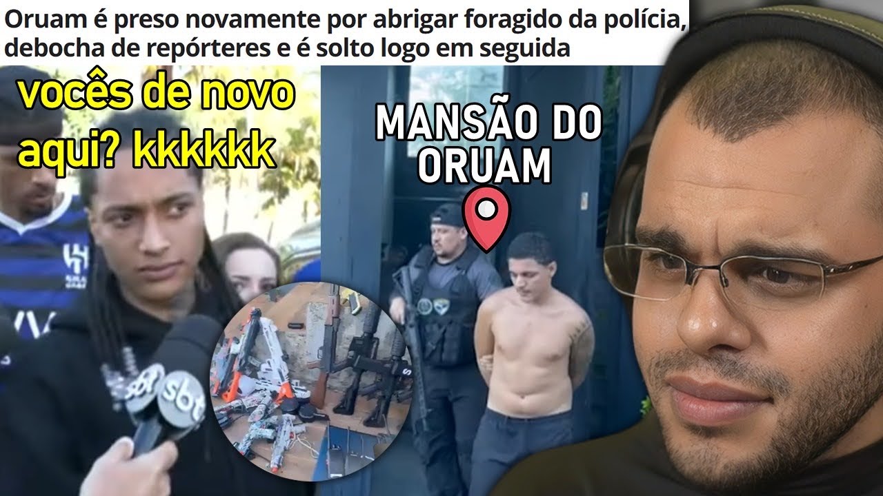 ORUAM É PRESO POR ABRIGAR FORAGIDO DA JUSTIÇA E TIRA SARRO DOS REPÓRTERES