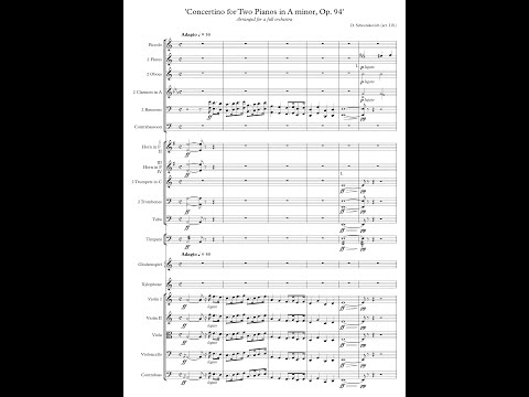 Dmitri Shostakovich - Concertino for Two Pianos in A Minor, Op.94 (orchestral arrangement)