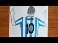 How to draw Lionel Messi back side | Lionel Messi drawing | How To Draw Lionel Messi Step By Step
