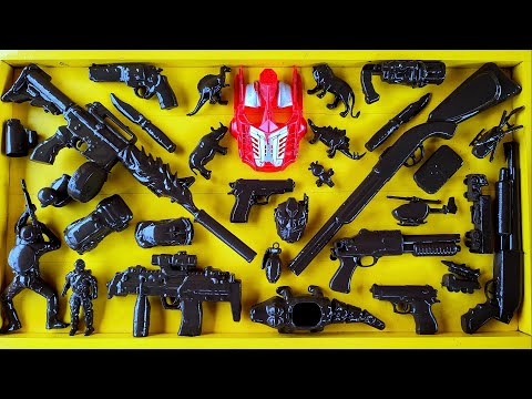 Cleans Hacker Weapon Box! Explosives and Dangerous Toy Guns - Sharp Karambit Knives Box of Toy Guns