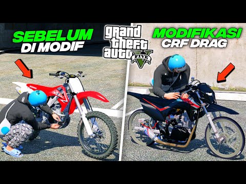 I Modified a Rare CRF Drag Bike to Take Part in the School Gang Drag Race in - GTA 5 MOD