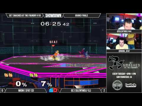 Get Smashed at the Foundry #18 - Grand Finals - MIOM|SFAT (Fox) v GC|SilentWolf (Fox)