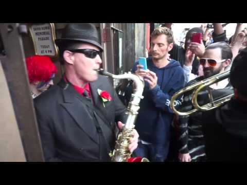 Arcade Fire & Pres Hall’s David Bowie parade in New Orleans