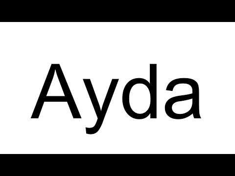 How to Pronounce Ayda (Turkish)