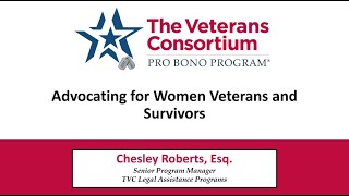 Advocating for Women Veterans and Survivors
