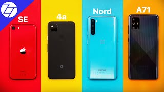 Apple iPhone SE (2020) vs Google Pixel 4a vs OnePlus Nord vs Samsung Galaxy A71 - BEST 2020 Budget Phone?