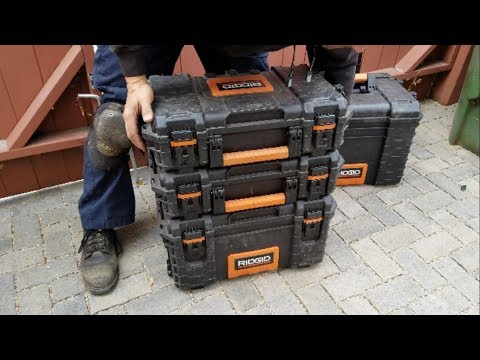 Ridgid Tool Storage Cart and Organizer Stack Boxes Review