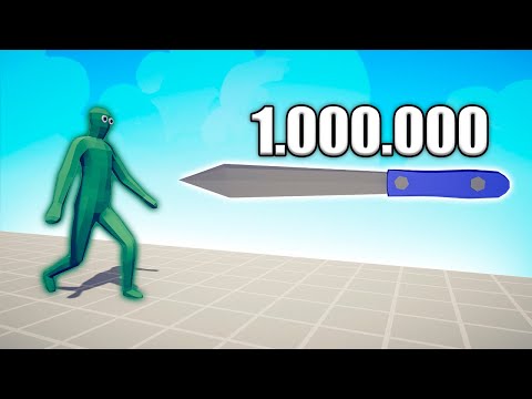 1.000.000 DAMAGE KNIFE vs ZOMBIE UNITS - TABS | Totally Accurate Battle Simulator 2024