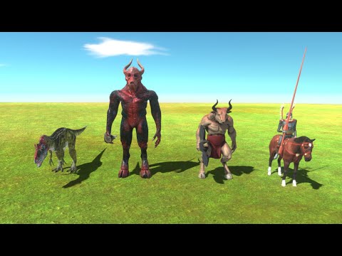KOZAROG MINOTAUR WITH HUSSAR CRYOLOPHOSAURUS | Animal Revolt Battle Simulator