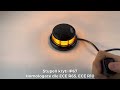 LED maják 12/24V - oranžový / 64x0,5W LED / ECE R65 / R10 / magnet (ø111x54mm) - Video Youtube