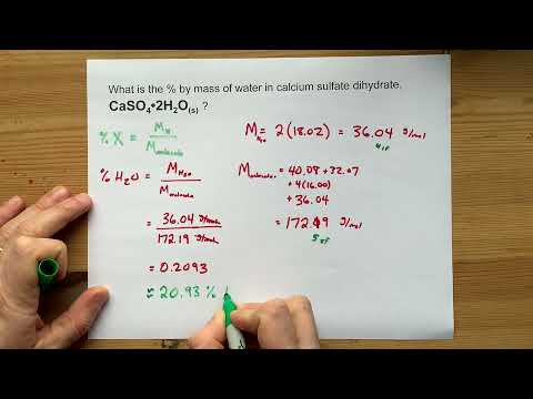 Find the Percent by Mass of Water in a Hydrate