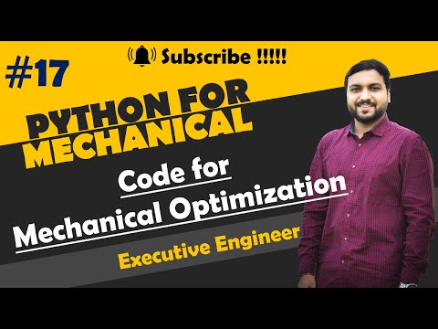 Optimization Using Python Code Python Optimization Python For Mechanical Engineer