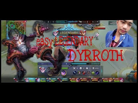 DYRROTH easy LEGENDARY build, spell and emblem by notSopretty - mobile legends
