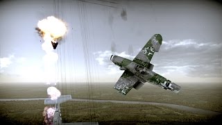 War Thunder - Crazy snap shot on P-51 while tumbling down.