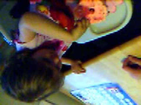 more of Lilith enjoying her birthday cake