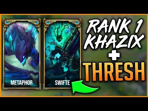Rank 1 Kha'Zix NA + Rank 1 Thresh NA | Perfect Challenger Game - League of Legends