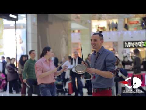 Enjoy Drumming - samba flash mob in Moscow