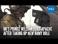 UK's Prince William flies Apache after taking up new army role