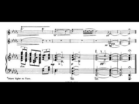 Eugene Goossens - Suite for Flute, Violin and Harp, Op. 6 (1914) [Score-Video]