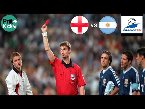 England vs Argentina 1998 - Highlights Goals (Classic Match)