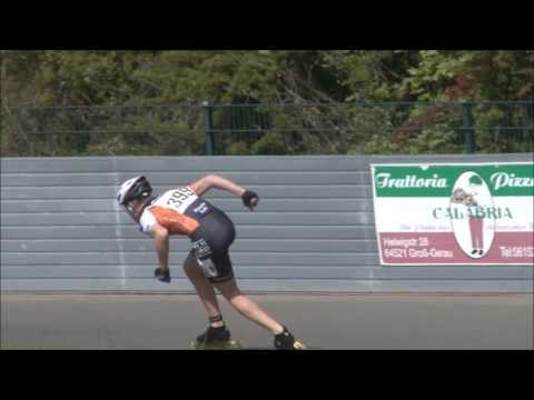 Remo Slotegraaf 300m tijdrit Europacup Inline Speedskating Gross Gerau 2017