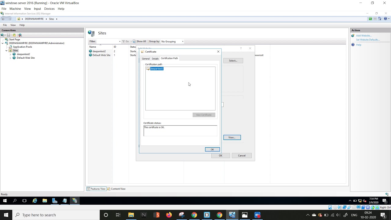 IIS- HTTPS SETUP PROCESS