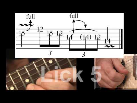 Easy Blues Licks Guitar Bend Lesson with Minor Pentatonic Scale Modifications.