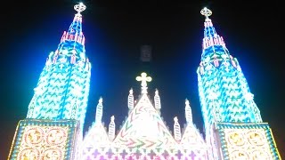 preview picture of video 'Shrine Basilica of Our Lady of Dolours, Thrissur: Feast 2014 - Illumination light on event'