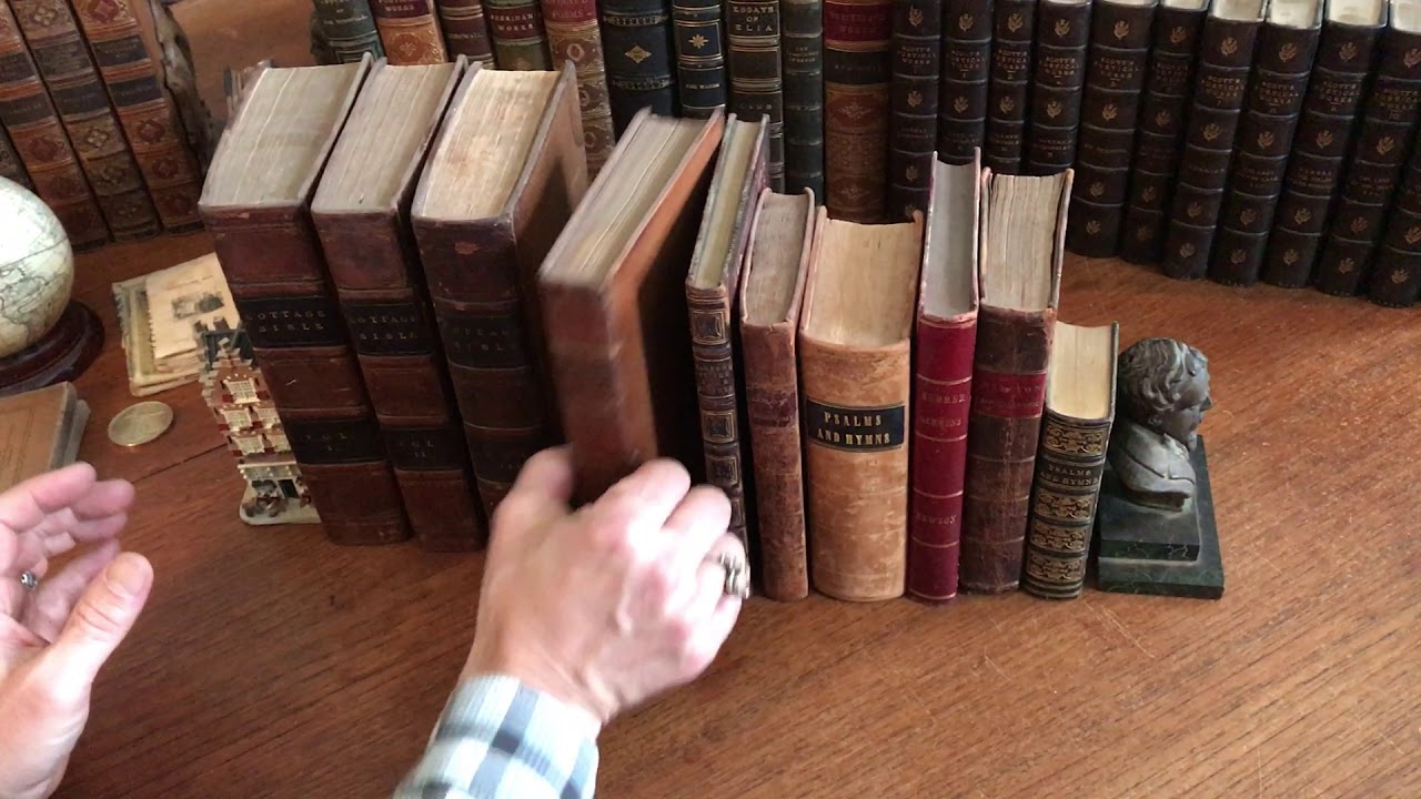 Religion Christianity 10 old books collection leather bound psalms hymns