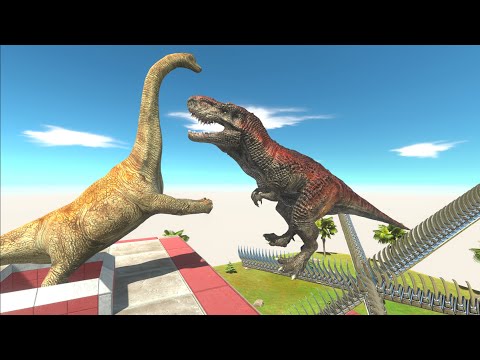 Brachiosaurus strong kick to Animals - Animal Revolt Battle Simulator