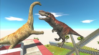 Brachiosaurus strong kick to Animals - Animal Revolt Battle Simulator