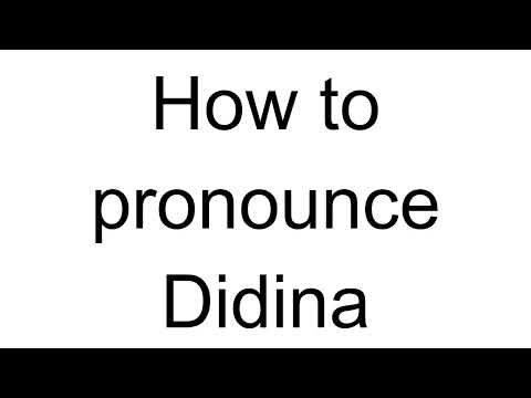 How to Pronounce Didina (Romanian)