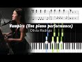 Olivia Rodrigo - vampire (live piano performance) - Accurate Piano Tutorial