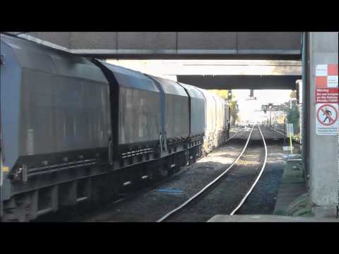 DRS Class 37s 37607 and 37606 On 6M60 Seaton To Sellafield Flasks Pass Heworth 28th Oct 2011.wmv