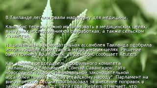 В Таиланде легализовали марихуану для медицины