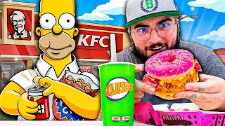 Provei o NOVO MENU dos SIMPSONS do KFC | Hamburguer de Donut e Squishee Shake | Vale a pena?