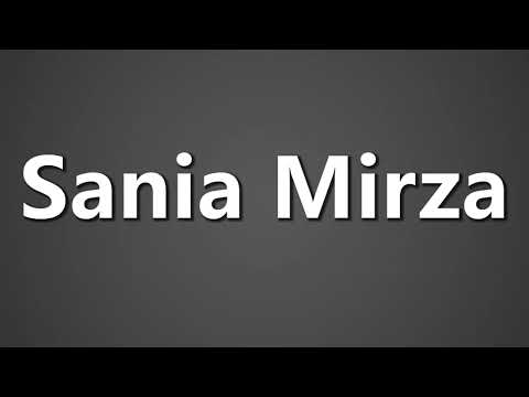 How To Pronounce Sania Mirza