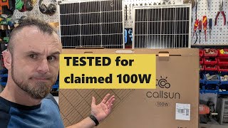 Callsun 100W Solar Panel 12v MAX CLAIMED power TEST vs ECO-Worthy