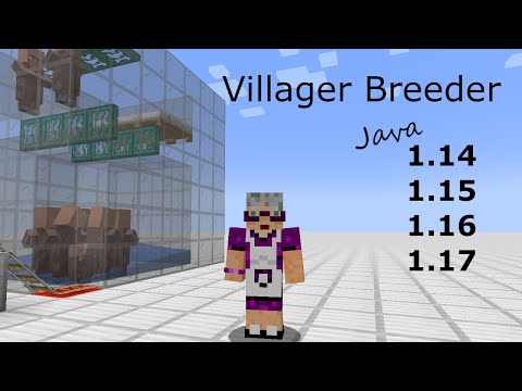 1.14.4  1.15, 1.16, 1.17 Simplest Minecraft JAVA Villager Breeder Video