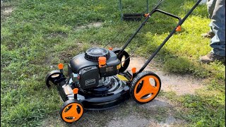 New Menards lawn mower assembly and review 
