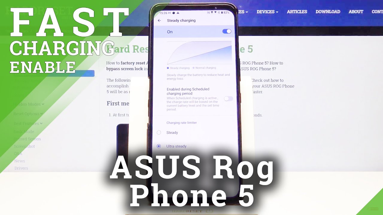 Disable Fast Charging Option - ASUS ROG Phone 5 and Battery Features