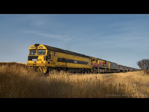 G513, BRM002 & RL305 Leading 4NK3 SSR Grain Train - PoathTV Australian Railways