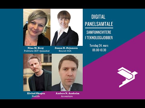 , title : 'Digital panelsamtale: Samfunnsvitere i teknologijobber'