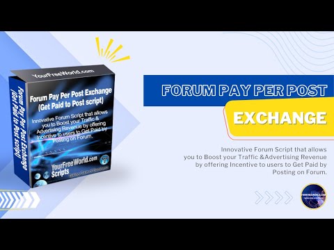 Forum Pay Per Post Exchange Script video demo