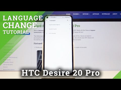 How to Change Language on HTC Desire 20 Pro - Language List