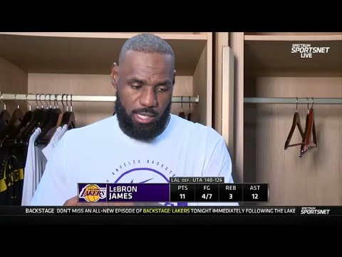 POSTGAME INTERVIEW | "It's good to be back" - LeBron James speaks after Lakers beat Jazz 140-125